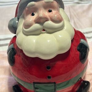 Vintage Gibson Jolly Santa Ceramic Cookie Jar New Without Box